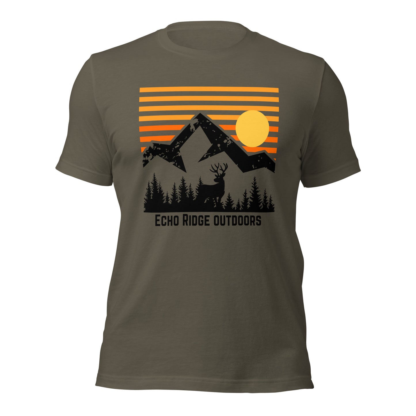 Deer Silhouette Mountain Hunting T-Shirt