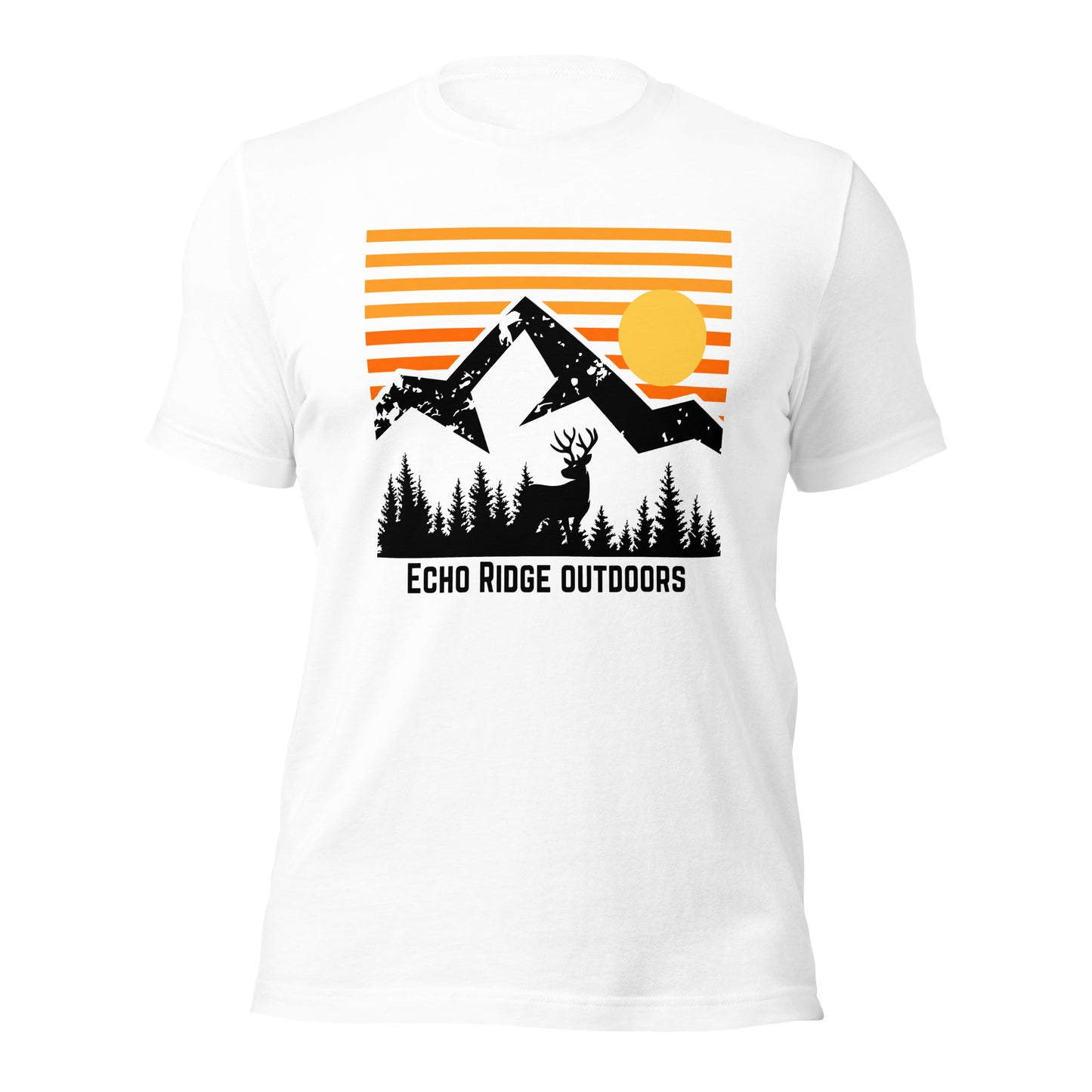 Deer Silhouette Mountain Hunting T-Shirt